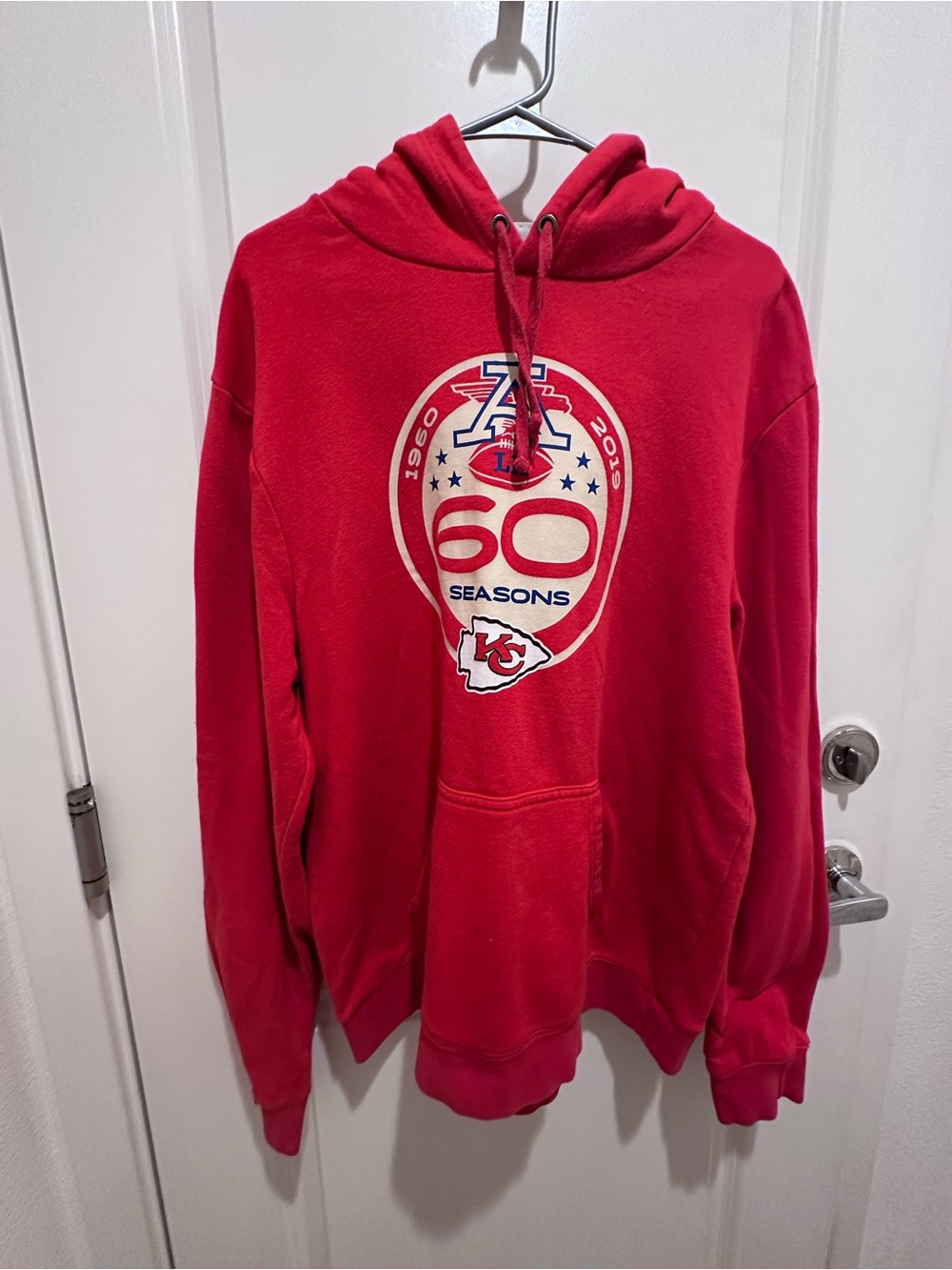 Kansas City Chiefs Red 60 Seasons Pullover Hoodie